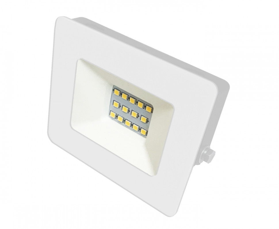 Уличный светодиодный прожектор Ultraflash LFL-1001 C01 белый (LED SMD, 10 Вт, 230В, 6500К) 14127 светодиодный прожектор ultraflash lfl 7001 c02