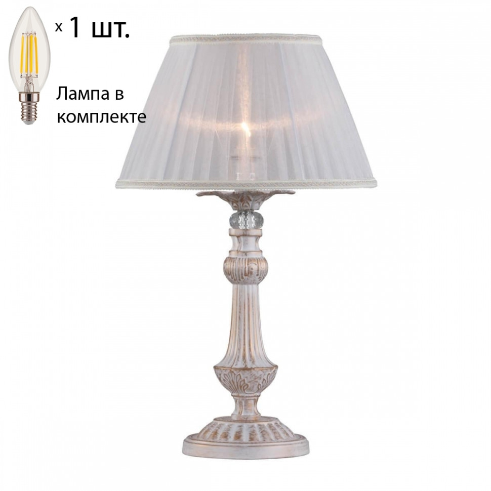 Настольная лампа с лампочкой Omnilux OML-75424-01+Lamps декоративная настольная лампа omnilux valois oml 82314 01
