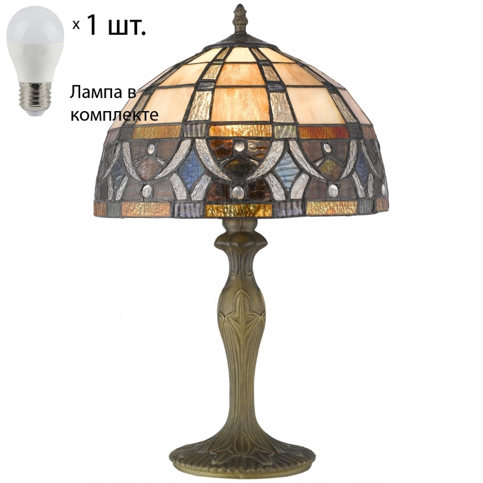 Настольная лампа с лампочкой Velante 824-804-01+Lamps, цвет бронза 824-804-01+Lamps - фото 1