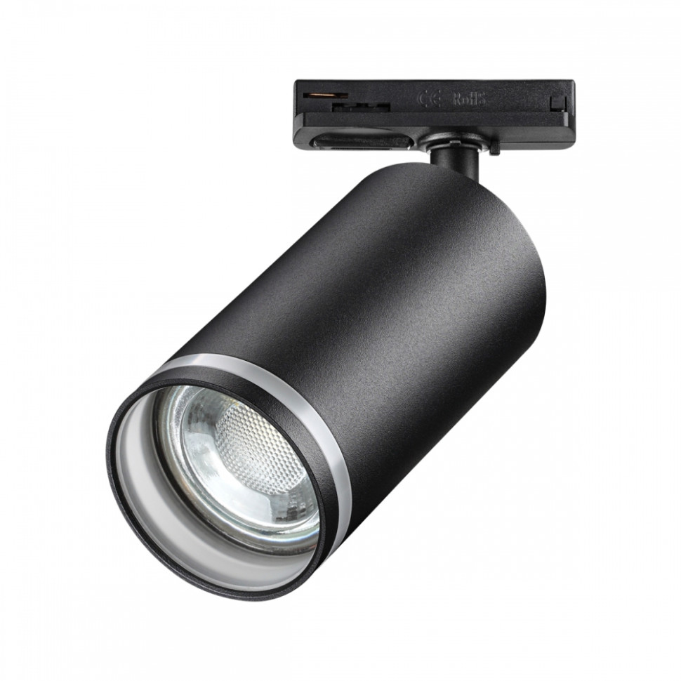 Однофазный светильник для трека Ular Novotech 370877, цвет черный - фото 4