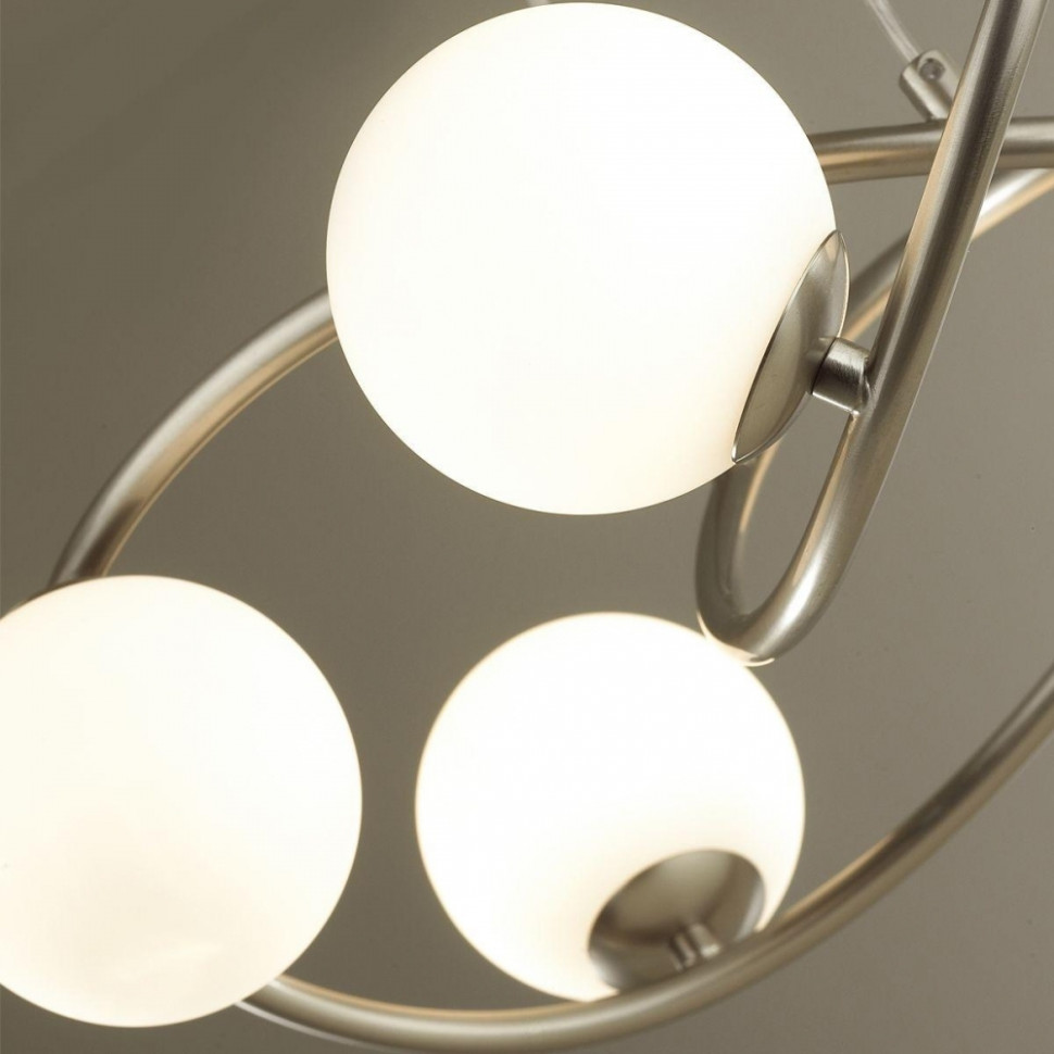 Подвесная люстра со светодиодными лампочками G9, комплект от Lustrof. №258626-619184, цвет никель - фото 3