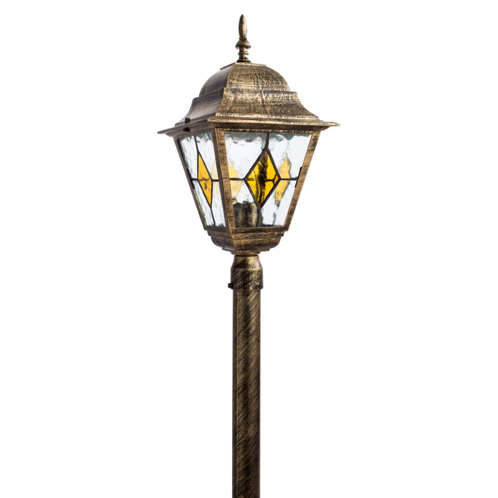 A1016PA-1BN Столб фонарный уличный Arte Lamp Berlin, цвет чёрно-золотой - фото 4