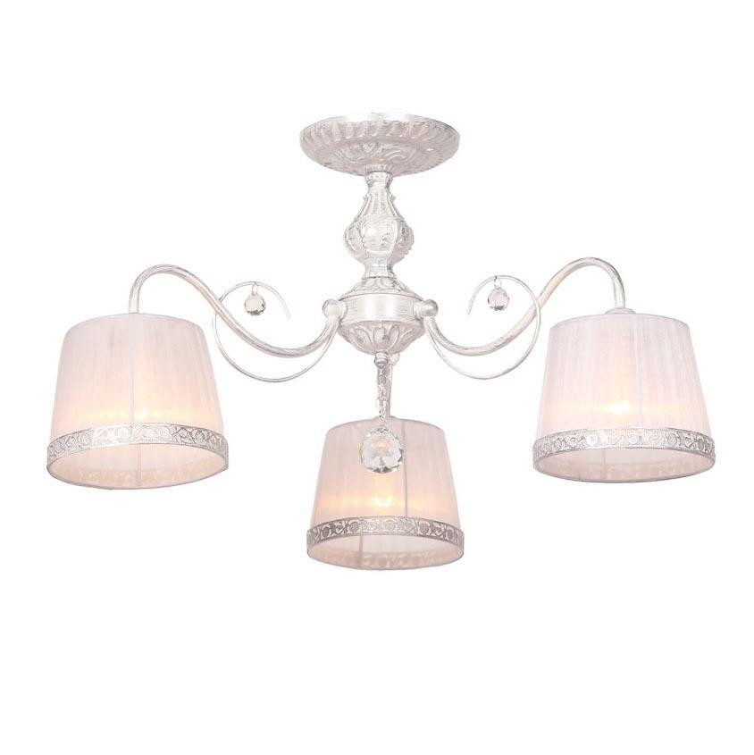 Люстра потолочная с лампочками Omnilux OML-54117-03+Lamps, цвет белое серебро OML-54117-03+Lamps - фото 2