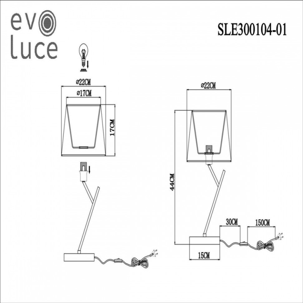 Настольная лампа Evoluce Denice SLE300104-01, цвет никель - фото 2