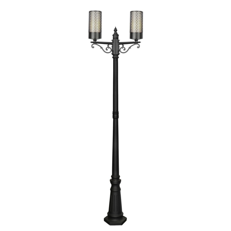 Фонарный столб со светодиодными лампами, комплект от Lustrof. №332981-618347, цвет чёрный матовый - фото 1