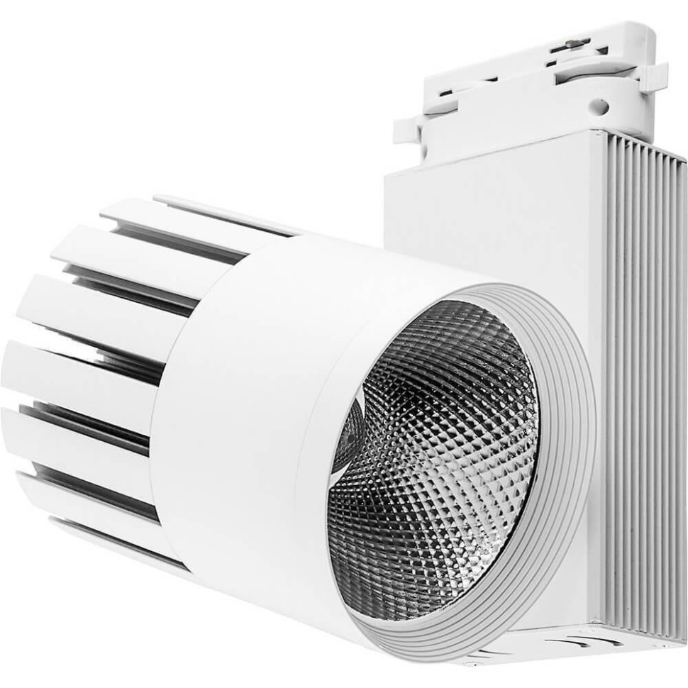 Светодиодный светильник Feron AL105 трековый однофазный на шинопровод 40W 4000K, 35 градусов, белый 29695 резинка шляпная 1 5 мм 50 ± 1 м белый