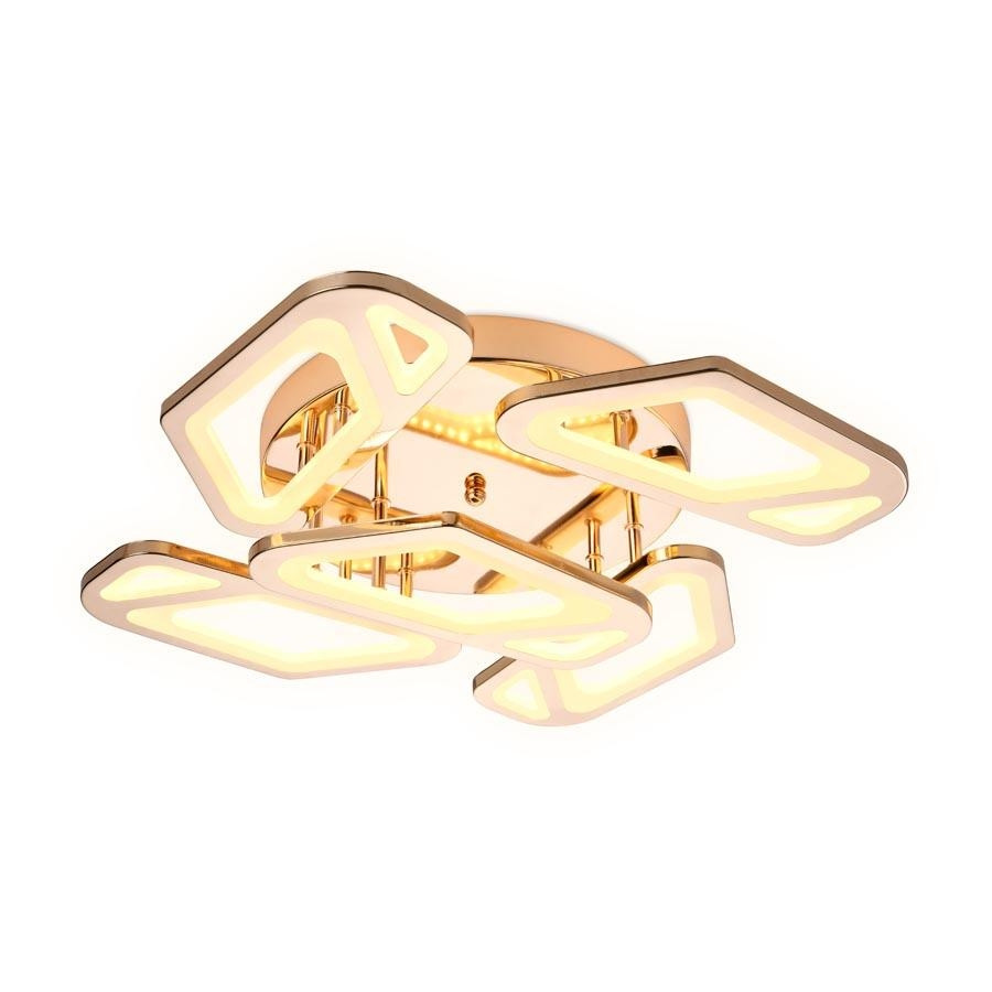 Потолочная светодиодная люстра с ПДУ (Радио 2.4G) Ambrella light Original FA589 (00-00003370), цвет золото - фото 3