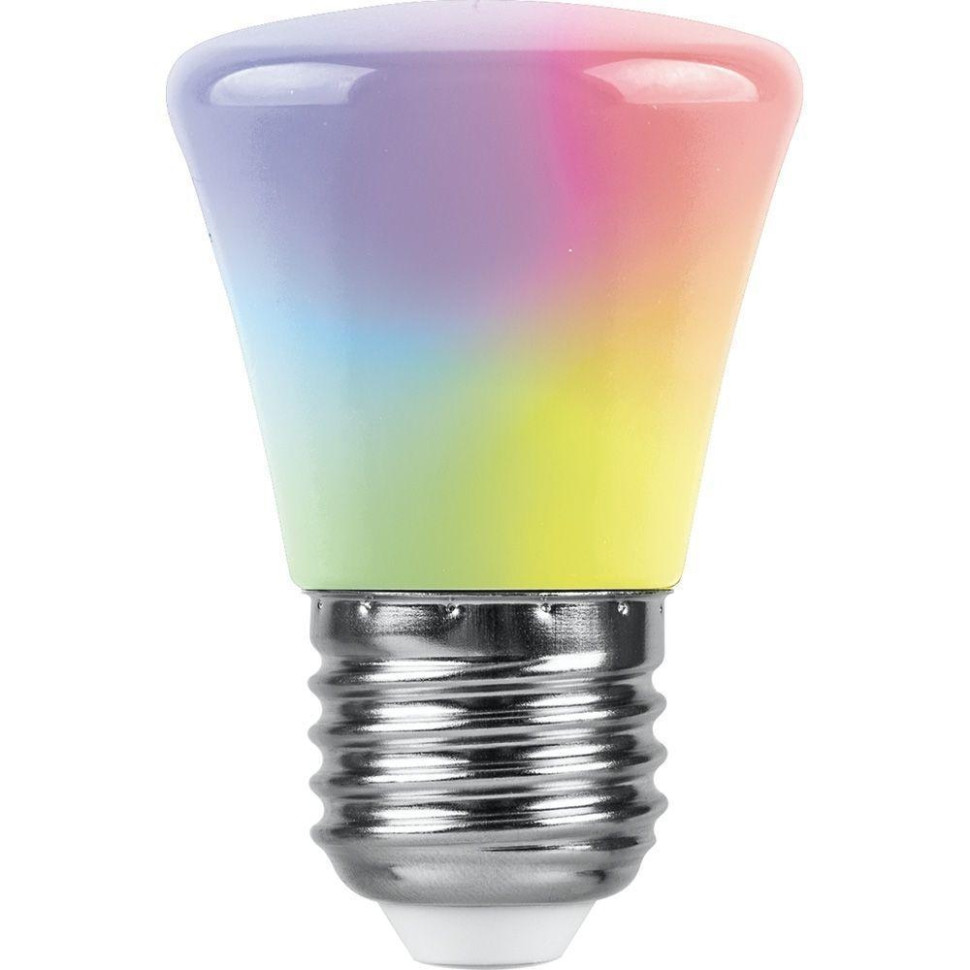 Светодиодная лампа для гирлянд белт-лайт CL25, CL50, E27 1W RGB Feron LB-372 38128 гирлянда feron белт лайт 20 e27 шаг 50cm ip 65 13м 3м шнур cl50 13 29885