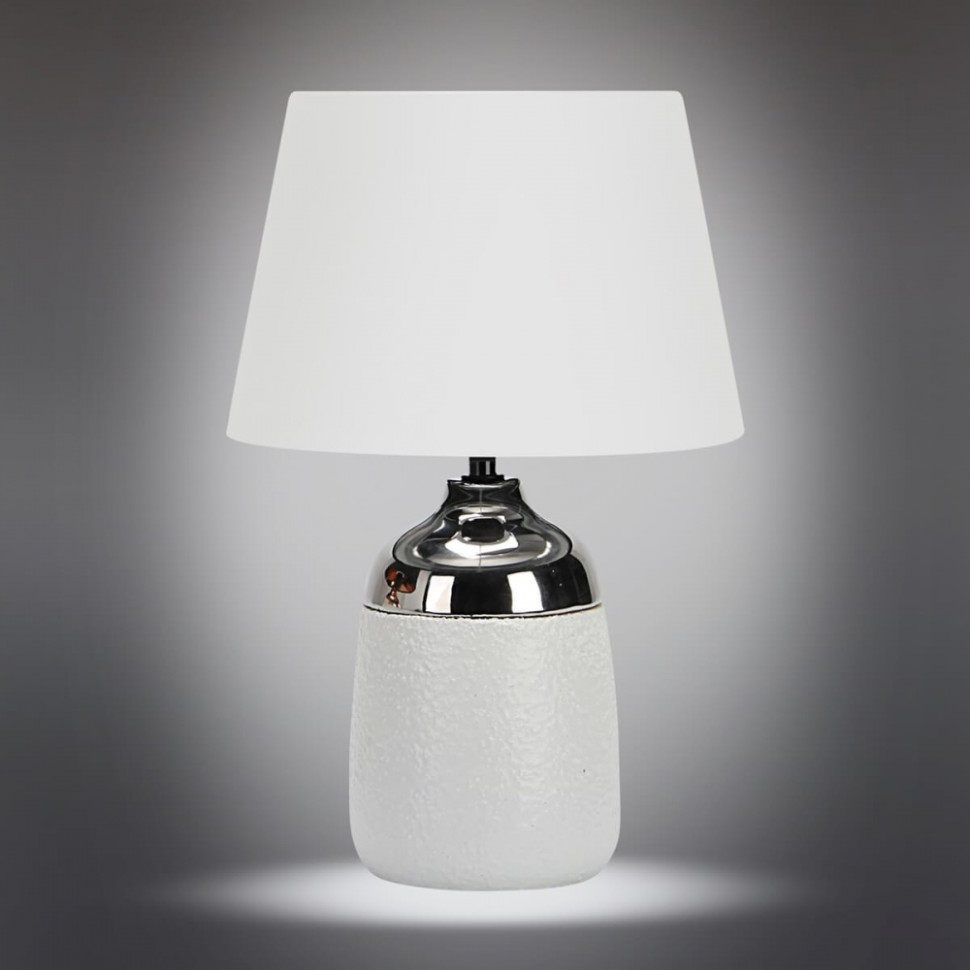 Настольная лампа Omnilux Languedoc OML-82404-01, цвет белый+хром - фото 2