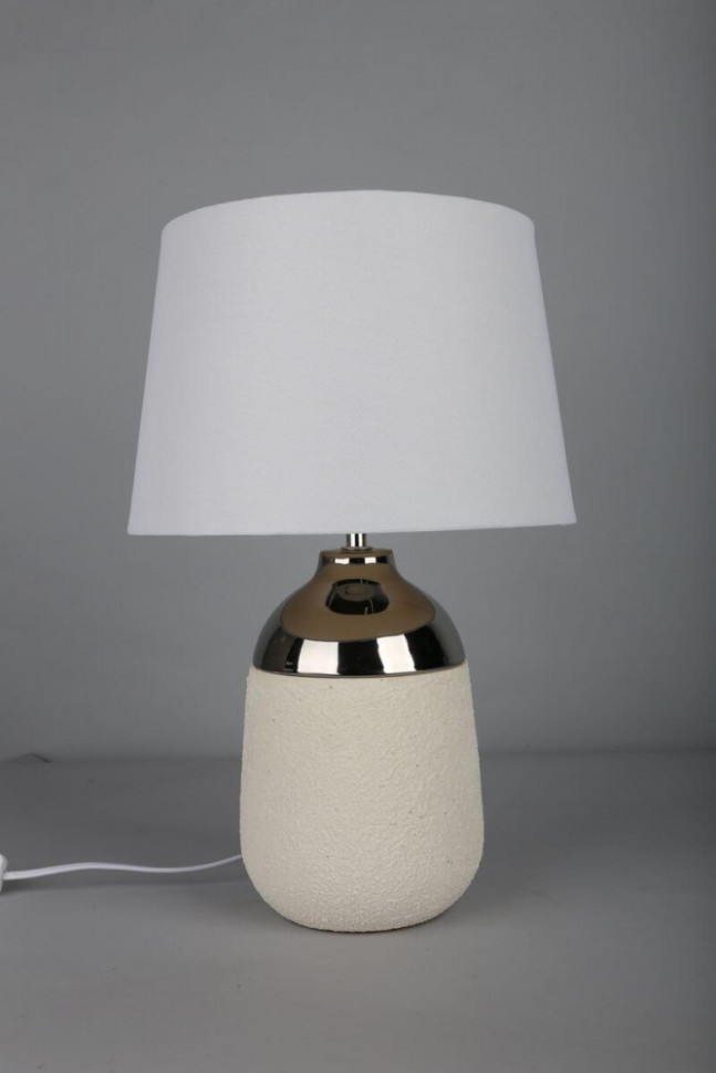 Настольная лампа Omnilux Languedoc OML-82404-01, цвет белый+хром - фото 4