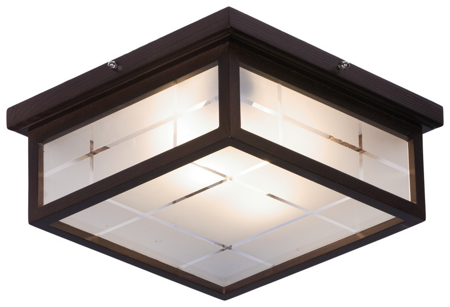 Потолочный светильник со светодиодными лампочками E27, комплект от Lustrof. №151079-623437, цвет темно-коричневый - фото 1