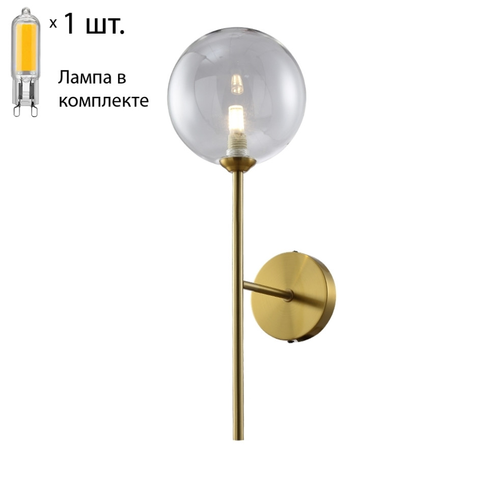 Бра с лампочкой CRYSTAL LUX MARZO AP1 BRONZE/TRANSPARENTE+Lamps, цвет бронза MARZO AP1 BRONZE/TRANSPARENTE+Lamps - фото 1