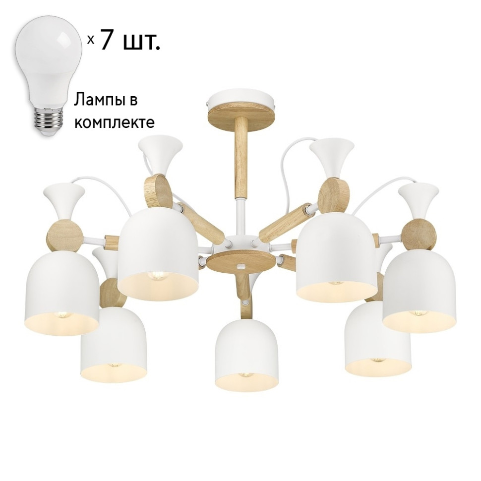 Люстра с лампочками Velante 225-003-07+Lamps, цвет белый 225-003-07+Lamps - фото 1