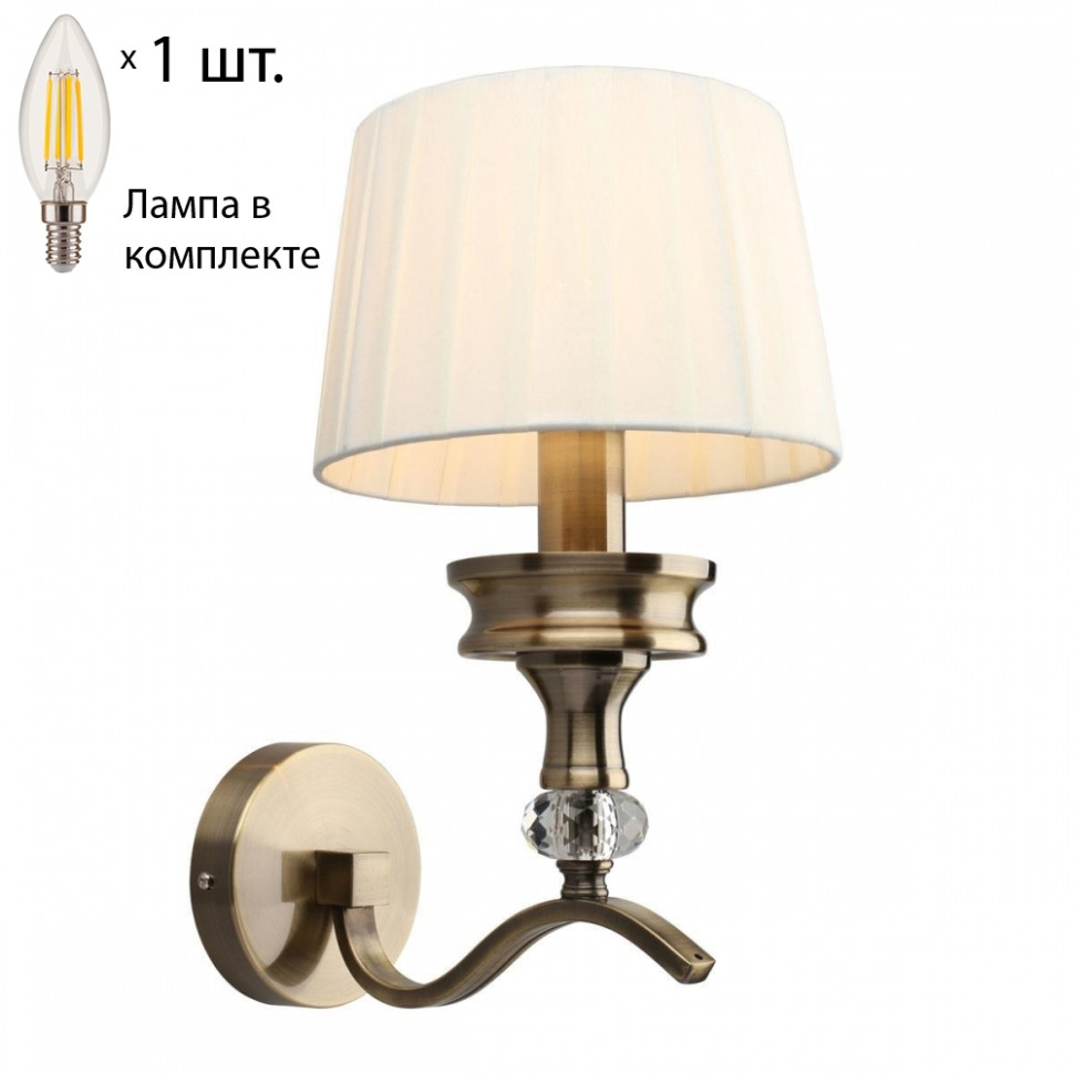 Бра с лампочкой Omnilux OML-88411-01+Lamps, цвет бронза OML-88411-01+Lamps - фото 1
