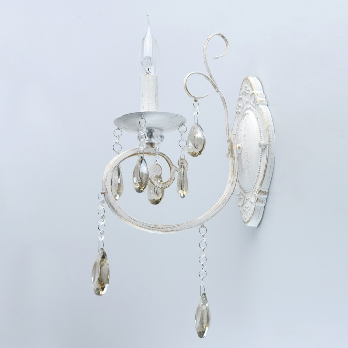 Бра со свeтодиодной лампочкой E14, комплект от Lustrof. №196737-669700, цвет белый с золотой патиной - фото 4