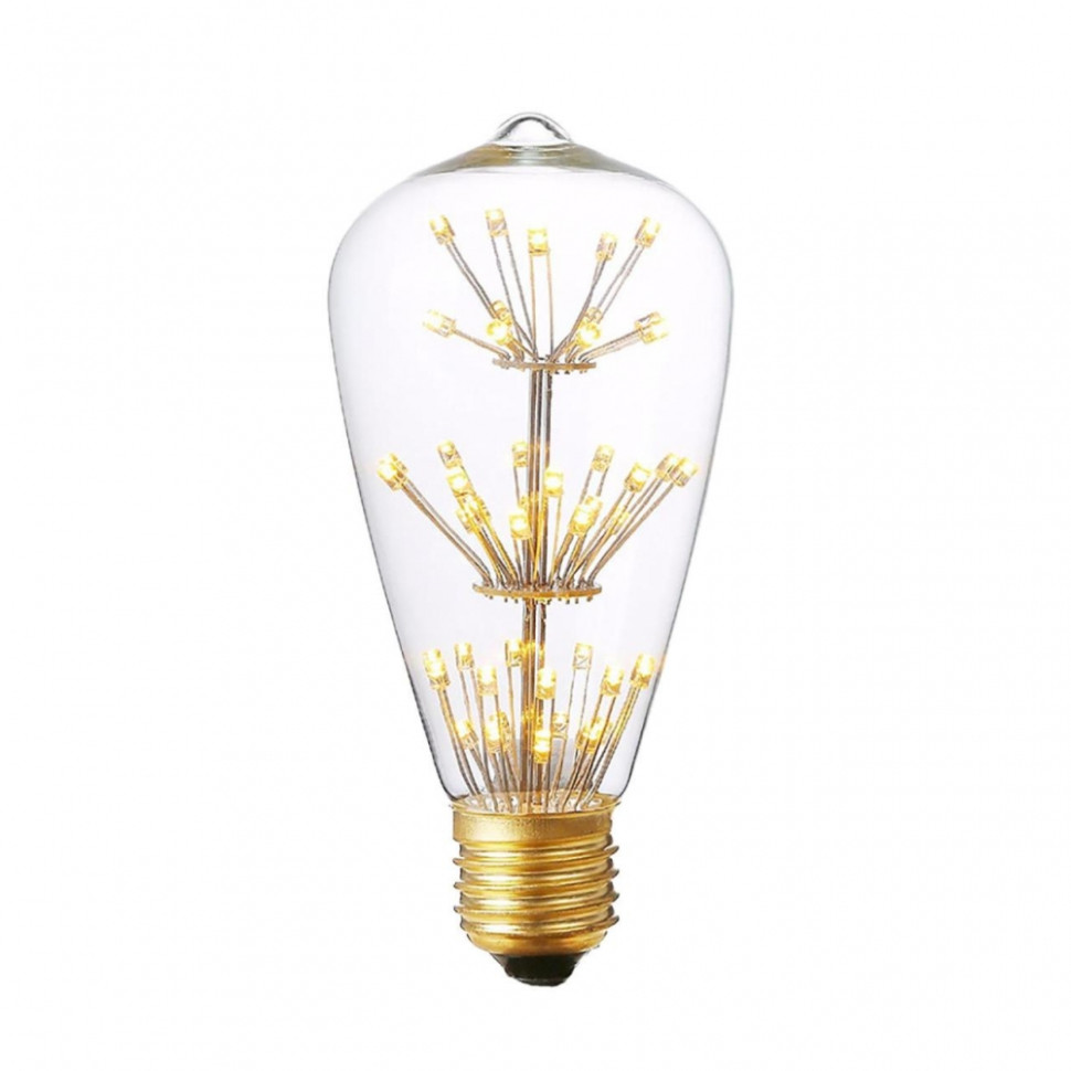 Ретро лампа E27 3W Edison Bulb Loft It ST64-47LED, цвет желтый