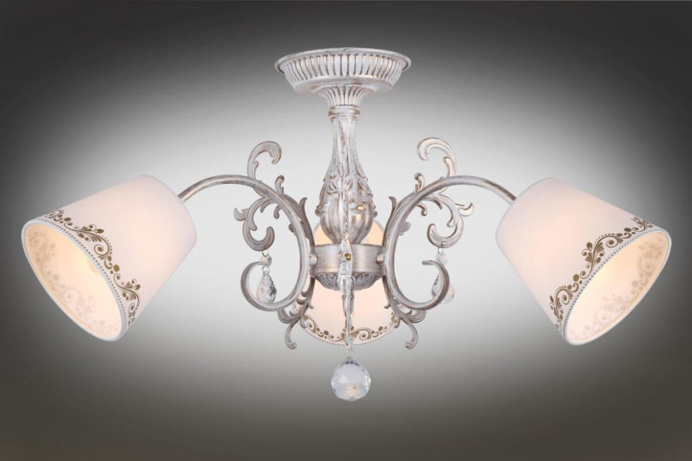 Люстра потолочная со светодиодными лампочками E14, комплект от Lustrof. №102438-656497, цвет белое золото - фото 2