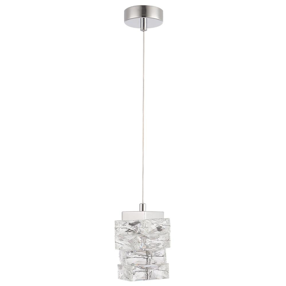 Подвесной светильник с лампочкой CRYSTAL LUX Rolando SP1.1 Chrome+Lamps, цвет хром - фото 4