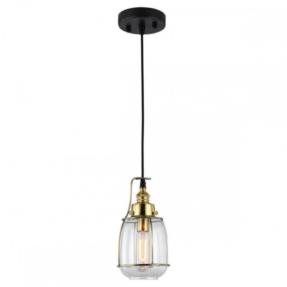 GRLSP-9677 Подвесной светодиодный светильник LOFT (Lussole) BRIGHAMTON, цвет чёрный - фото 1