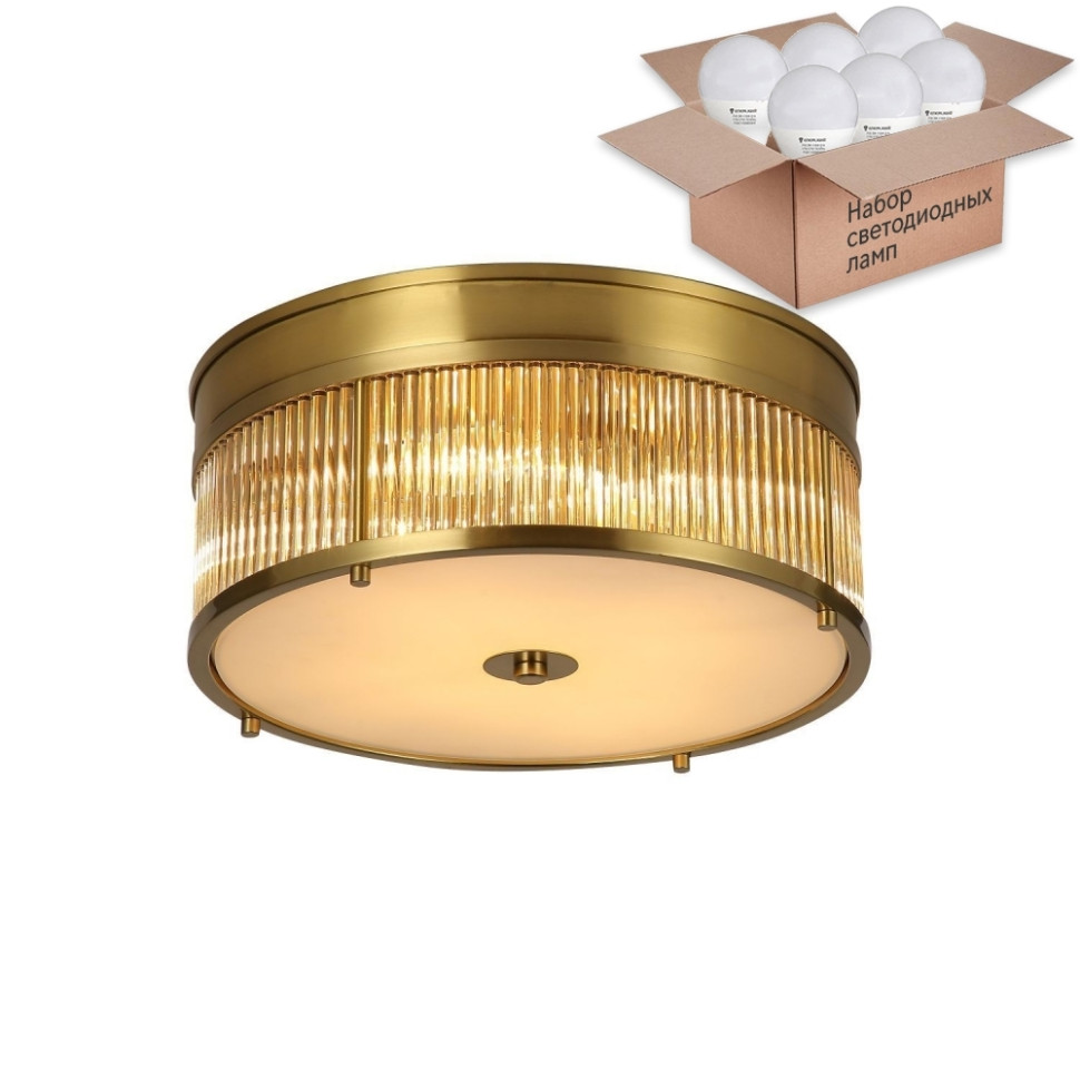 Потолочный светильник с лампочками Favourite Mirabili 2850-4C+Lamps E14 P45, цвет латунь 2850-4C+Lamps E14 P45 - фото 4