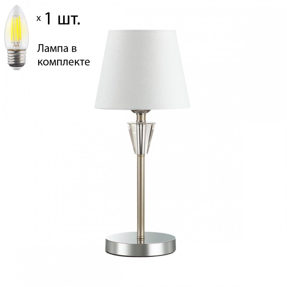 Настольная лампа с лампочкой Lumion Loraine 3733/1T+Lamps Е27 Свеча бра lumion loraine 3733 1w