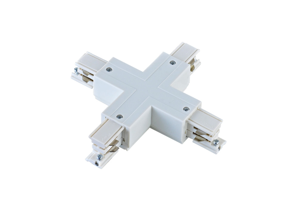 X-образный соединитель для трехфазного шинопровода Donolux Dl000210X, цвет белый - фото 1