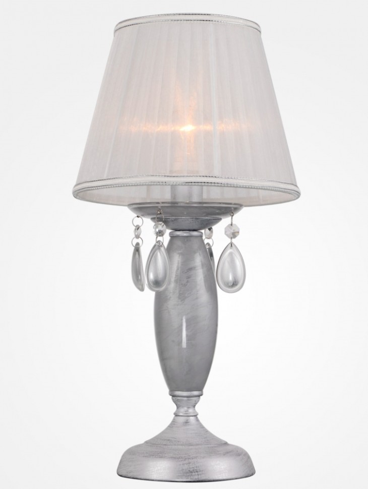 2013-501 Настольная лампа Rivoli Argento Б0038408, цвет белый с серебром - фото 1