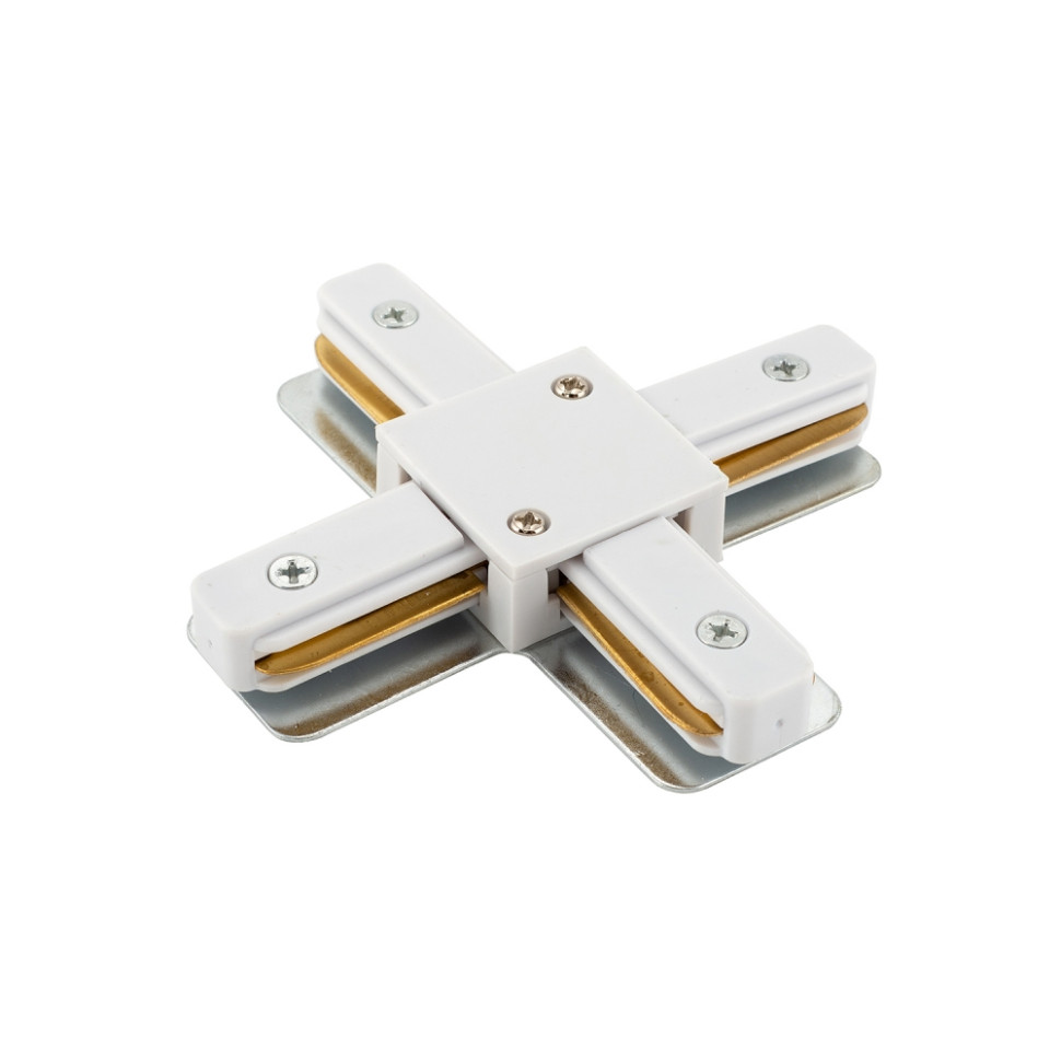 X-коннектор соединитель для однофазного шинопровода Denkirs TR1104-WH, цвет белый - фото 1