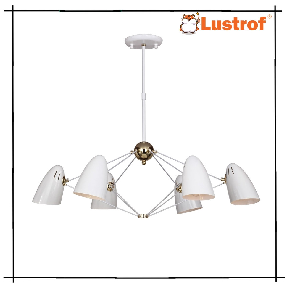 Потолочная люстра на штанге от  Lustrof 1758-521356, цвет белый 1758-6P-Lustrof - фото 1