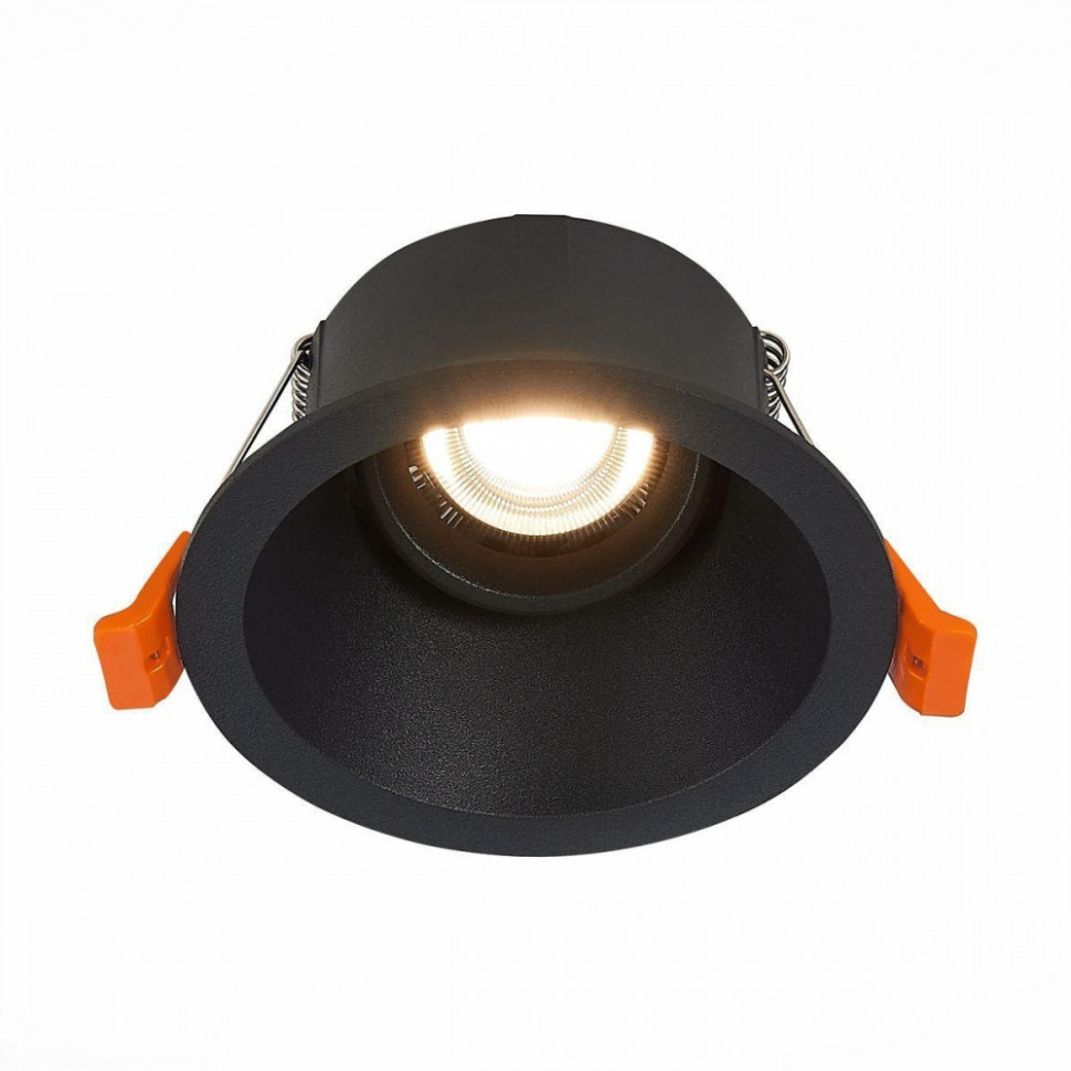 Встраиваемый точечный светильник ST-Luce ST207.408.01, цвет матовый черный - фото 1