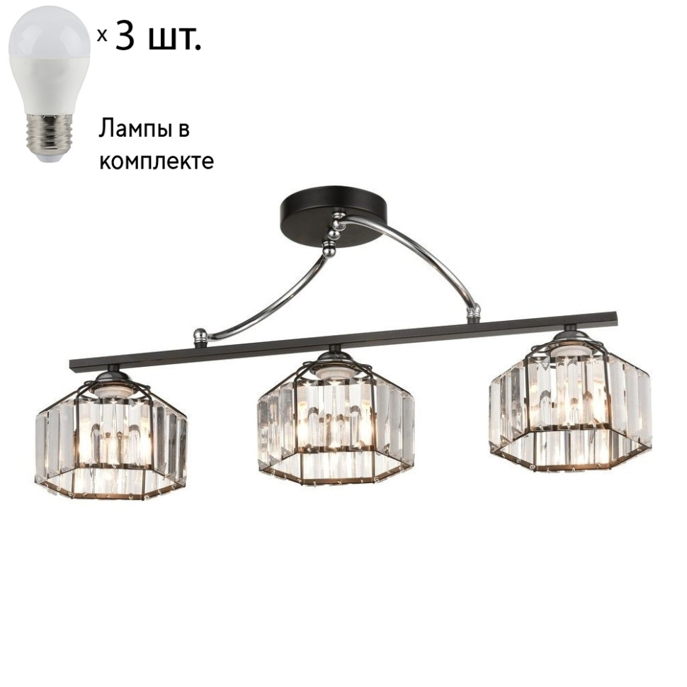 Потолочная люстра с лампочками Velante 236-107-03+Lamps E27 P45, цвет стекло 236-107-03+Lamps E27 P45 - фото 1
