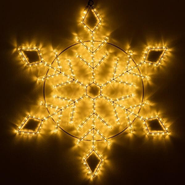 Светодиодная фигура Снежинка теплый свет Ardecoled ARD-Snowflake-M9-900x900-360Led Warm (34257) led xm fr 2d ck005 w 18 мотив снежинка белый