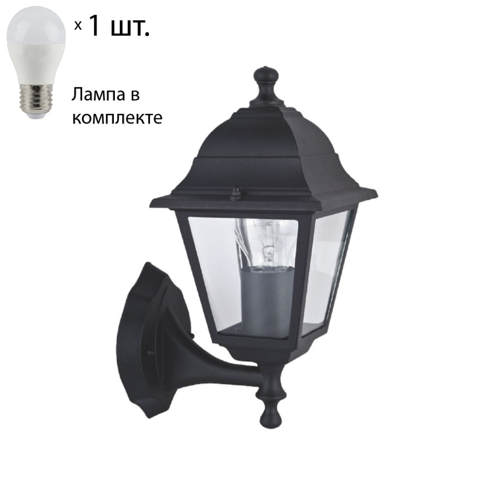 Уличный светильник с лампочкой Favourite Leon 1812-1W+Lamps E27 P45, цвет стекло 1812-1W+Lamps E27 P45 - фото 1