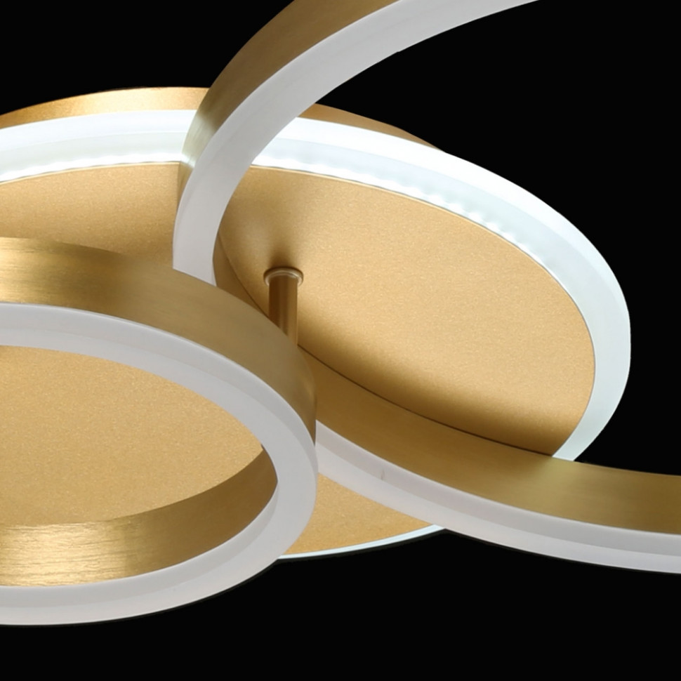 Потолочная диммируемая люстра с пультом ДУ De Markt Оскар 510011503, цвет золото - фото 3