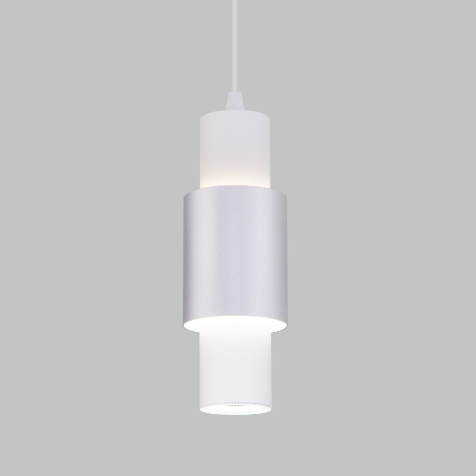 Подвесной светодиодный светильник Bento Eurosvet 50204/1 LED белый/матовое серебро (a051716) светодиодный спот eurosvet turro 20091 1 led серебро