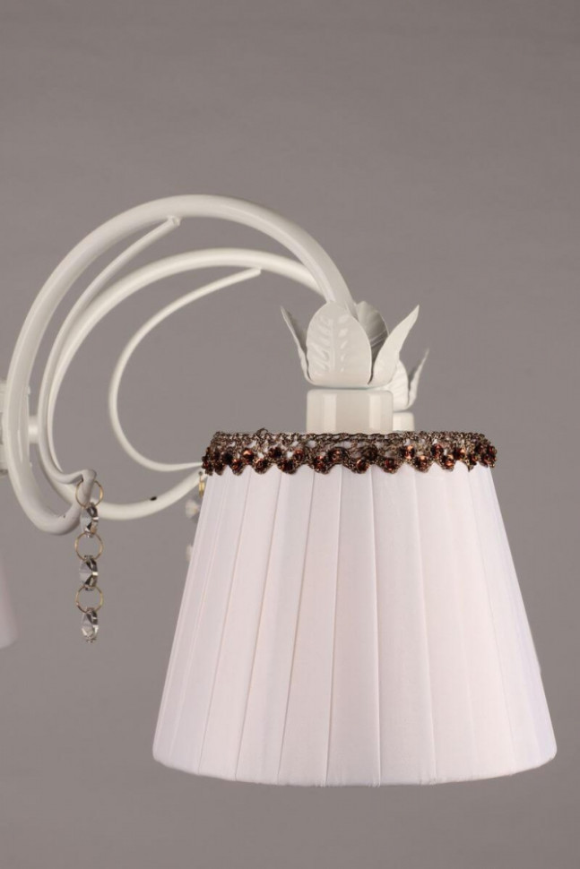 Люстра потолочная со светодиодными лампочками E14, комплект от Lustrof. №36757-656515, цвет белый - фото 2