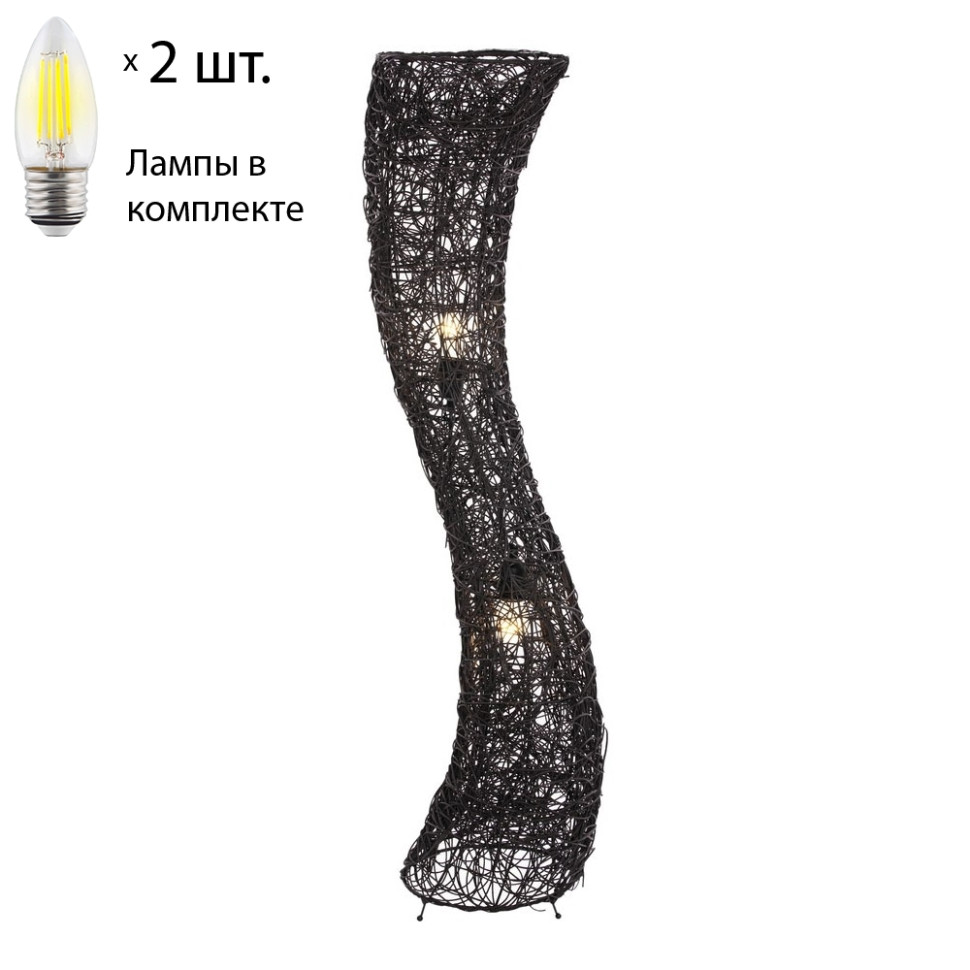 Торшер с лампочками Velante 582-725-02+Lamps, цвет темно-коричневый 582-725-02+Lamps - фото 1