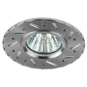 Точечный встраиваемый литой светильник ЭРА KL41 SL Б0003849, цвет серебро - фото 1