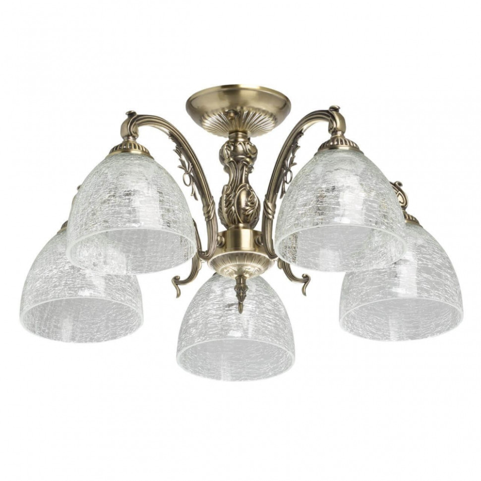 Потолочная люстра со светодиодными лампочками E27, комплект от Lustrof. №439476-673984, цвет бронза - фото 1