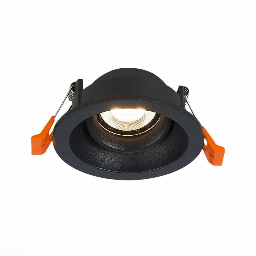 Встраиваемый точечный светильник ST-Luce ST208.408.01, цвет матовый черный - фото 1