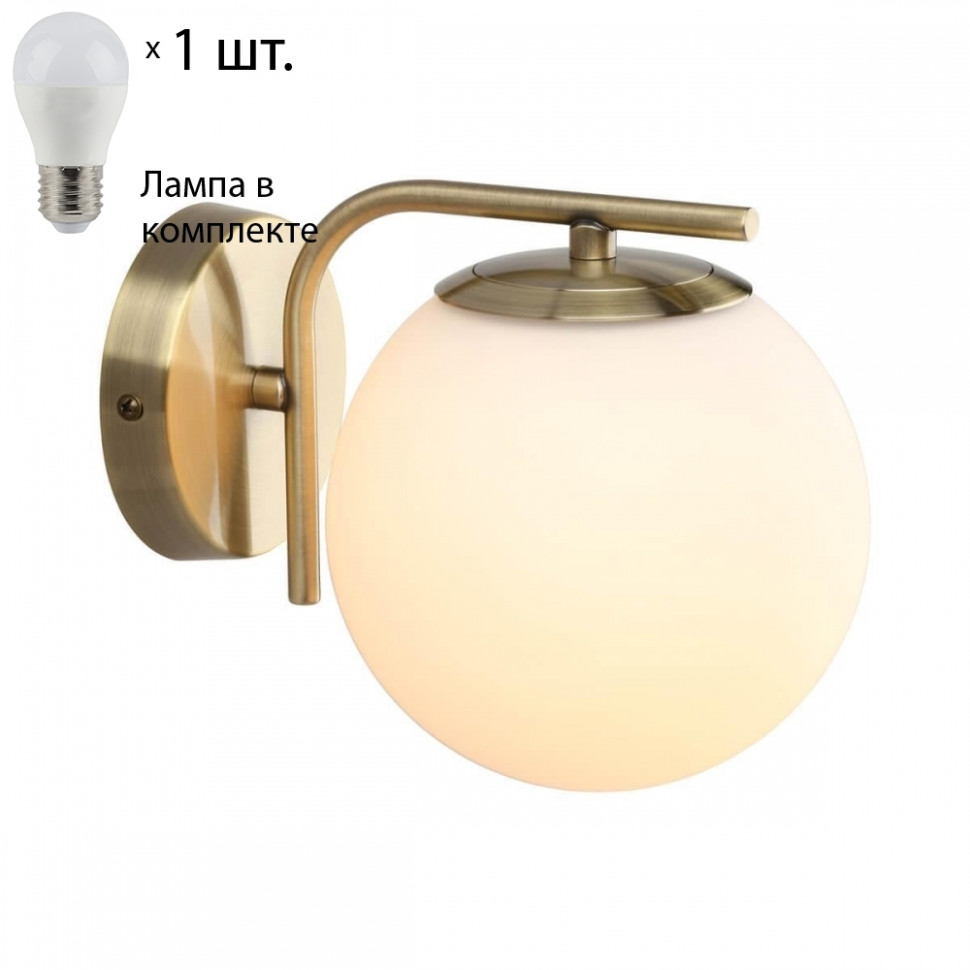 Бра с лампочкой Omnilux OML-66611-01+Lamps, цвет бронза OML-66611-01+Lamps - фото 1