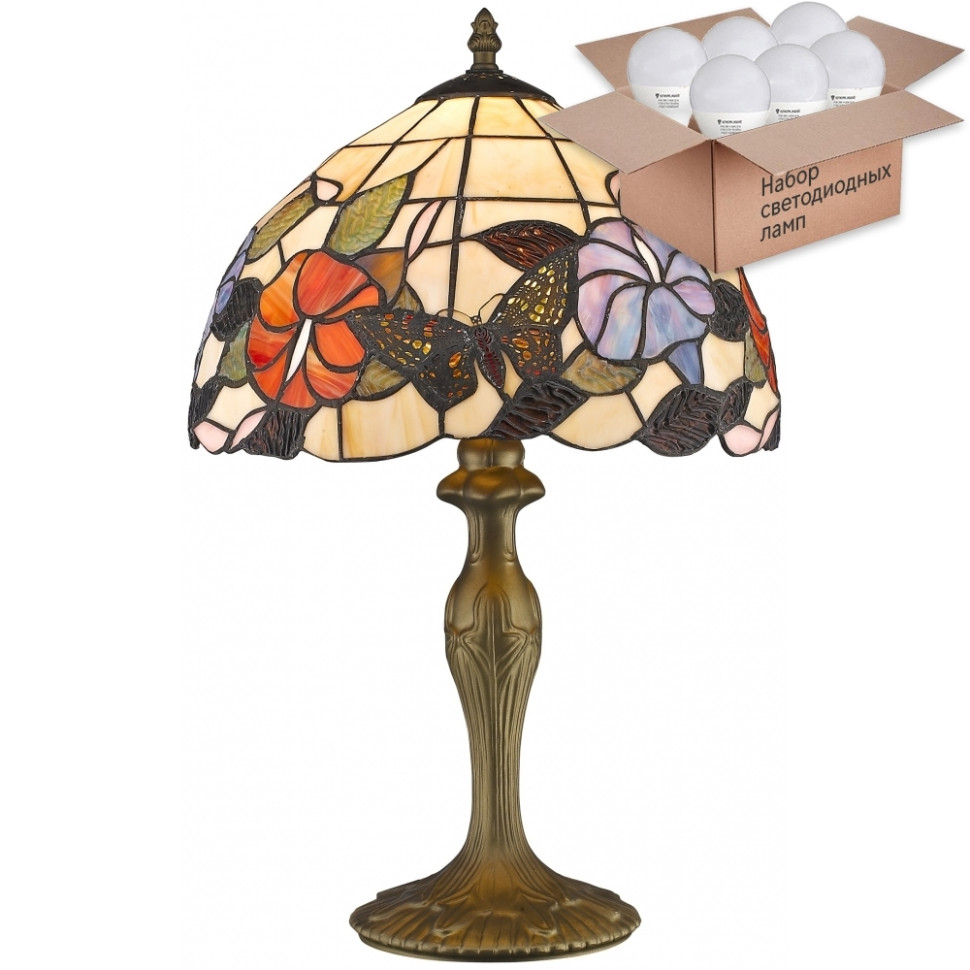 Настольная лампа с лампочкой Velante 816-804-01+Lamps E27 P45, цвет бронза 816-804-01+Lamps E27 P45 - фото 3