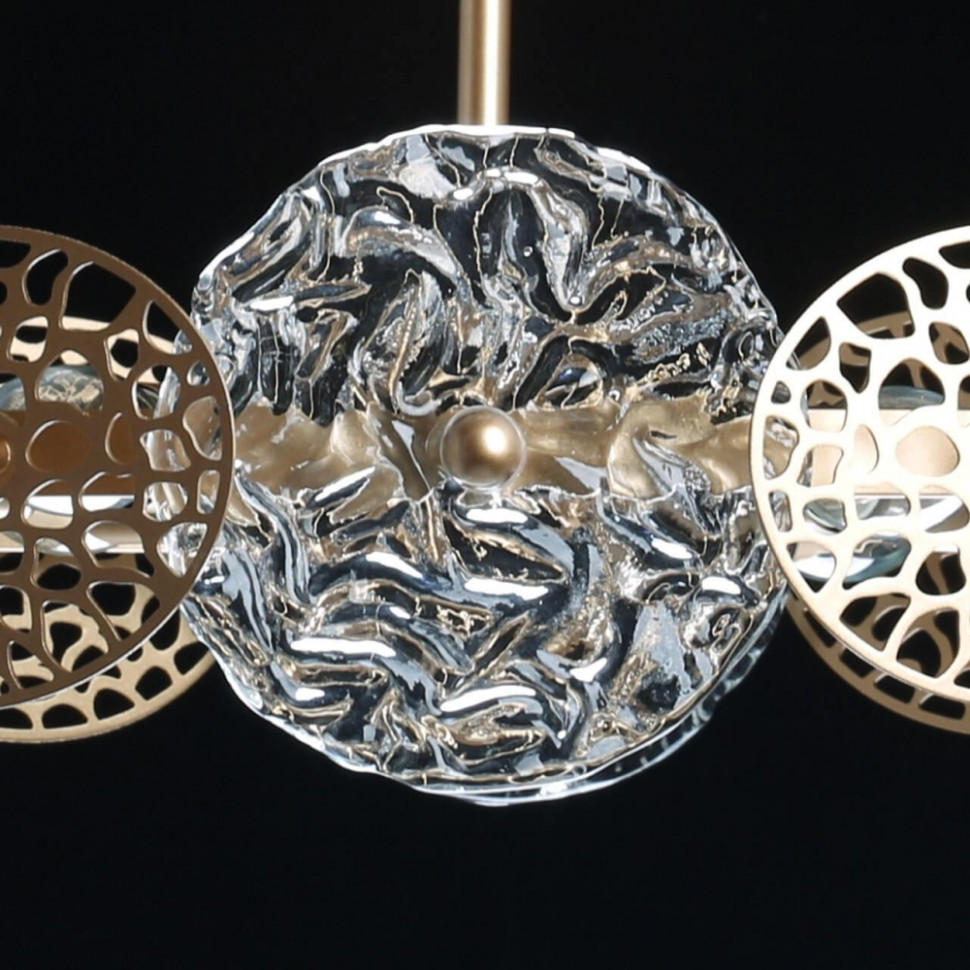 Подвесная люстра со светодиодными лампочками E14, комплект от Lustrof. №439503-668035, цвет золотой - фото 3