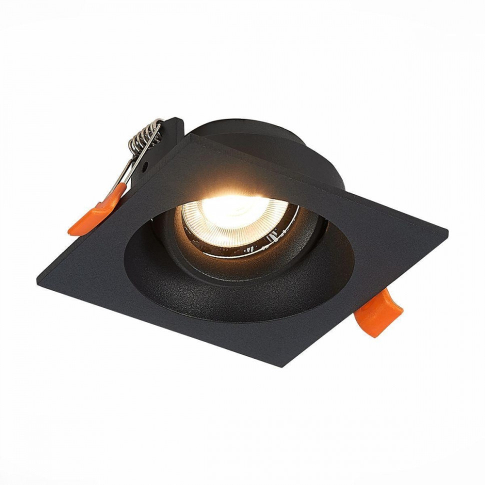 Встраиваемый точечный светильник ST-Luce ST208.418.01, цвет матовый черный - фото 1