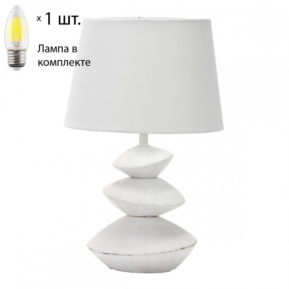 Настольная лампа с лампочкой Omnilux OML-82214-01+Lamps декоративная настольная лампа omnilux rovigo oml 64314 01