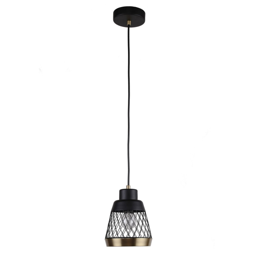 2346-1P Подвесной светильник F-Promo Entresol, цвет черный и латунь - фото 2