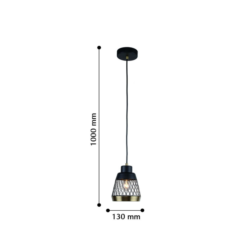 2346-1P Подвесной светильник F-Promo Entresol, цвет черный и латунь - фото 3