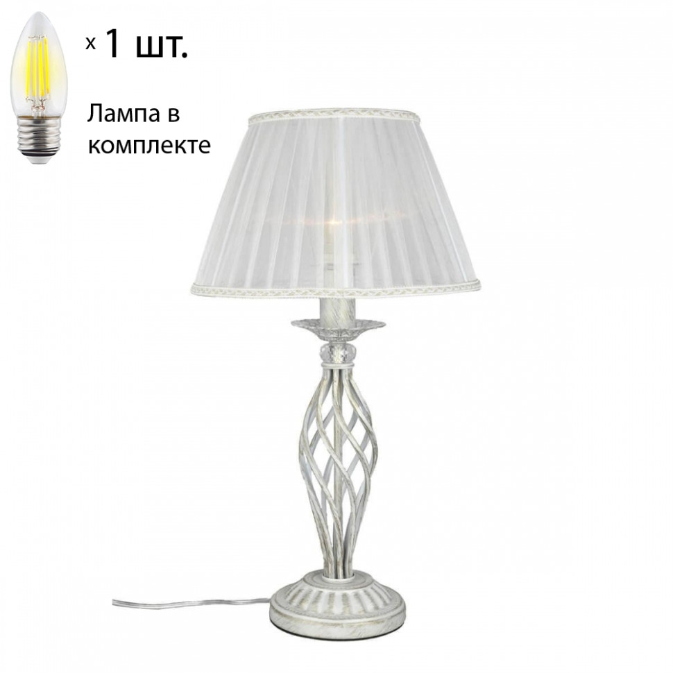 Настольная лампа с лампочкой Omnilux OML-79104-01+Lamps декоративная настольная лампа omnilux valois oml 82314 01