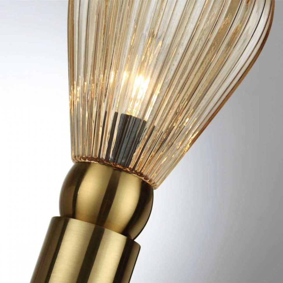 Настольная лампа Odeon Elica с лампочкой 5402/1T+Lamps E14 P45, цвет золотой 5402/1T+Lamps E14 P45 - фото 4