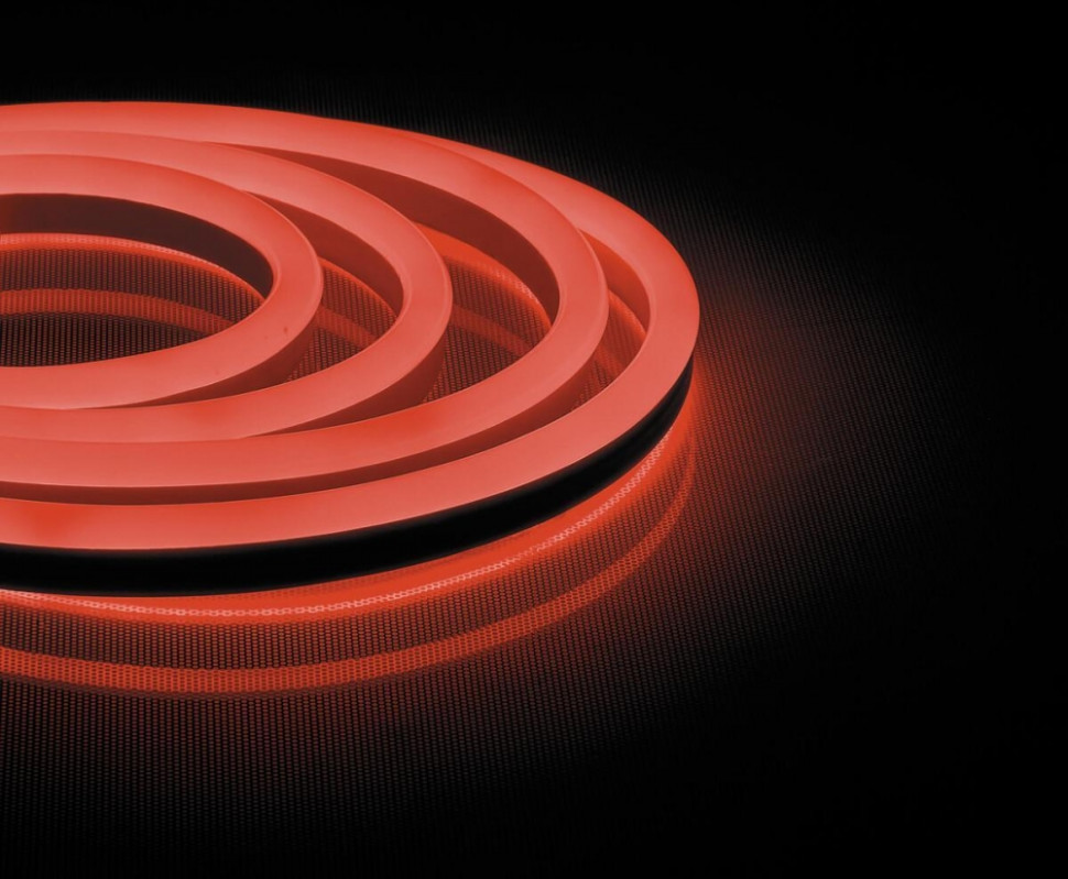 50м. Комплект неоновой ленты красного цвета 2835 12W, 220V, 144LED/m, IP67 Feron LS721 32712 сетевой шнур для светодиодной ленты feron 220v ls721 на 50м dm271 23382
